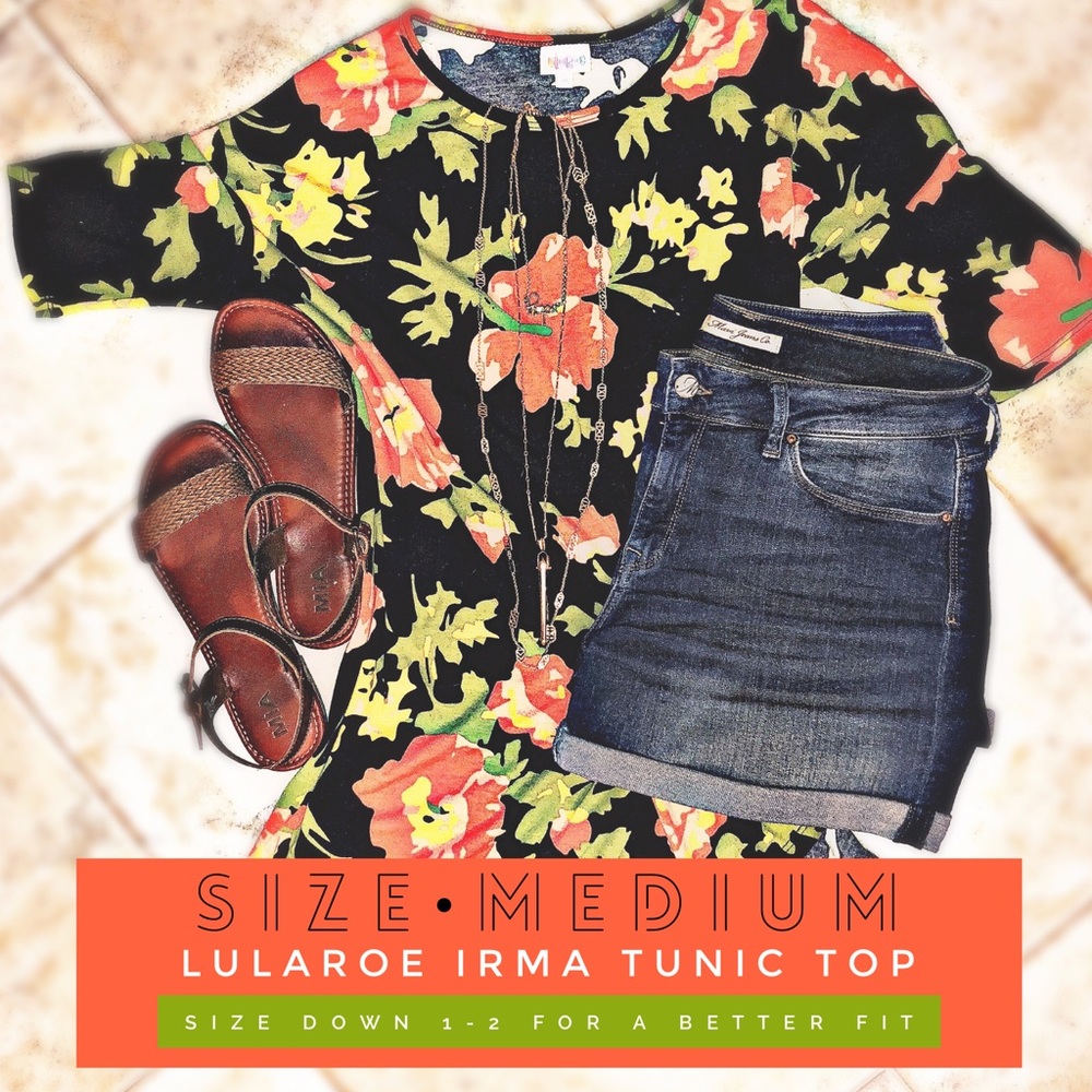 Lularoe Irma. Rare cabbage floral pattern.